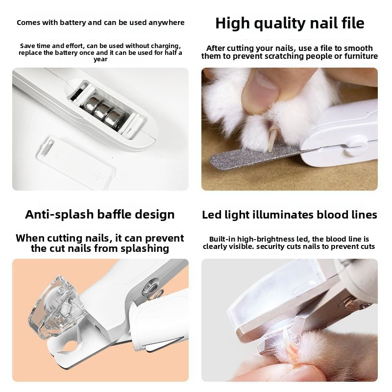 Professional Adjustable LED Pet Nail Clipper